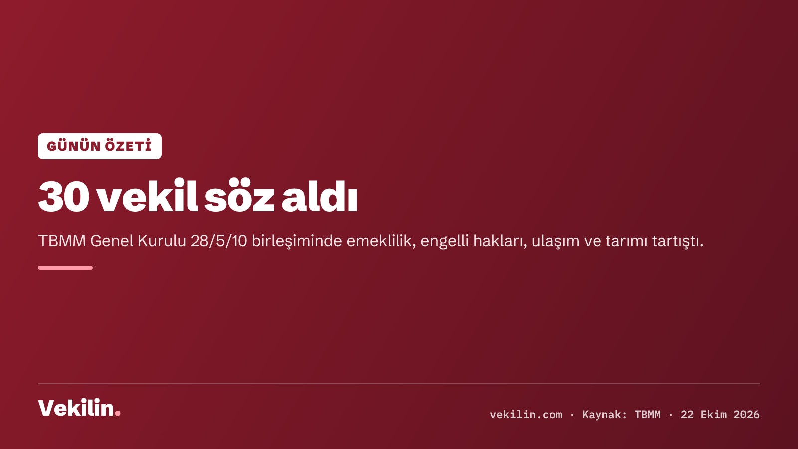 TBMM Genel Kurulu'nda emeklilik, engelli hakları ve tarım sorunları gündeme geldi