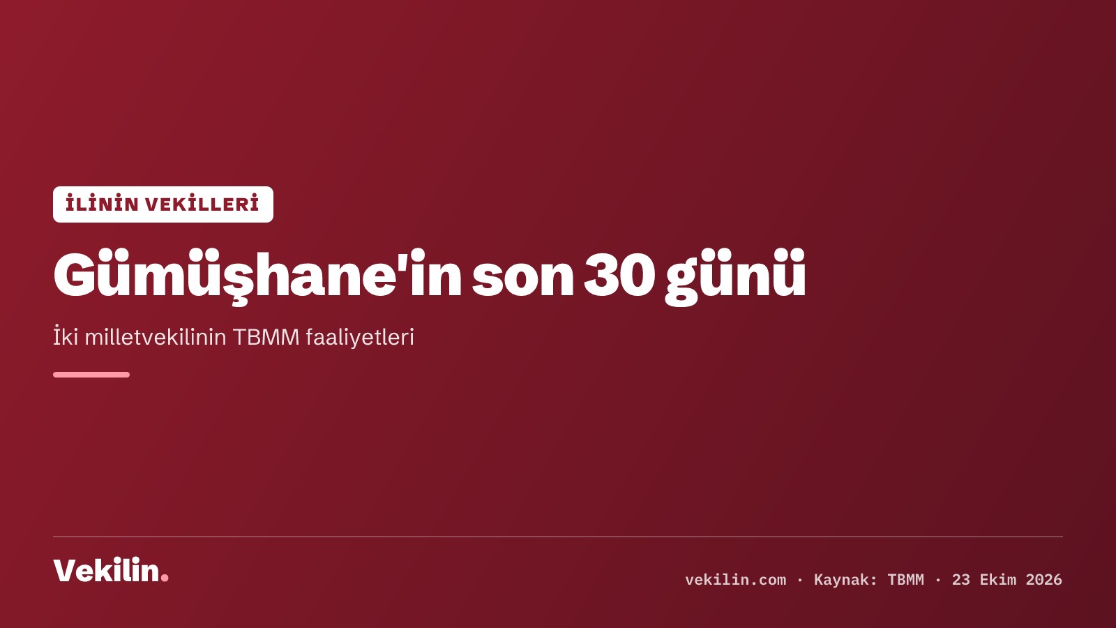Gümüşhane milletvekillerinin son 30 günü: Celalettin Köse 1 konuşma yaptı