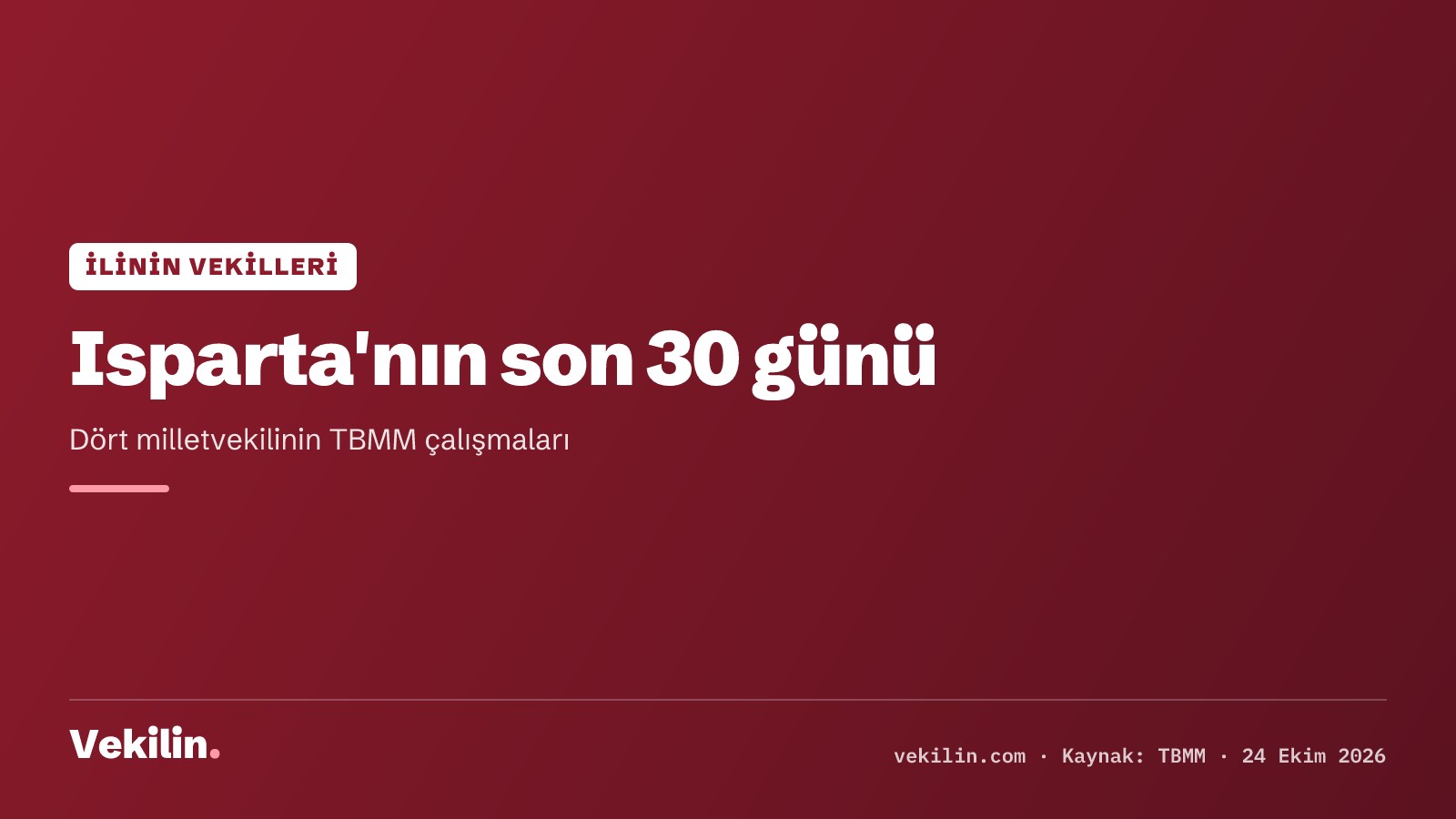 Isparta milletvekillerinin son 30 günü: Hikmet Yalım Halıcı 2 soru önergesi verdi, 4 konuşma yaptı