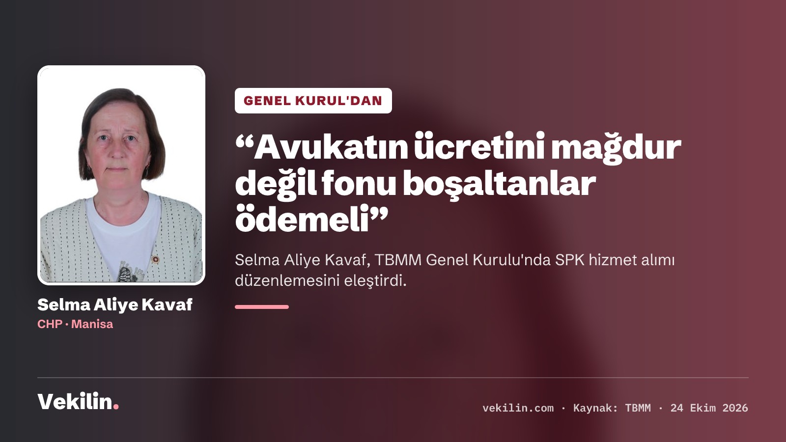 Selma Aliye Kavaf SPK Düzenlemesindeki Belirsizlikleri Eleştirdi