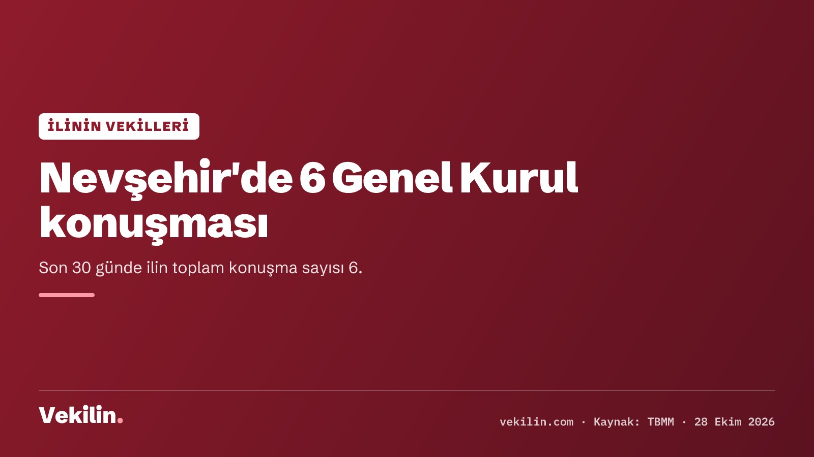 Nevşehir'de son 30 günde 6 Genel Kurul konuşması: Filiz Kılıç (MHP)