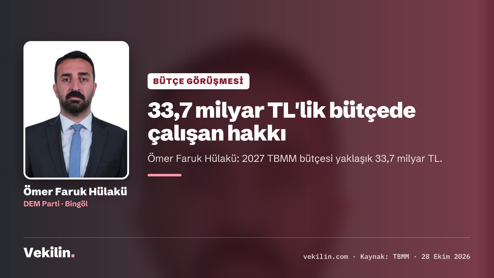 Hülakü: Meclisin çalışanlarına gösterdiği adalet, yurttaşa gösterdiği adaletin ölçüsüdür