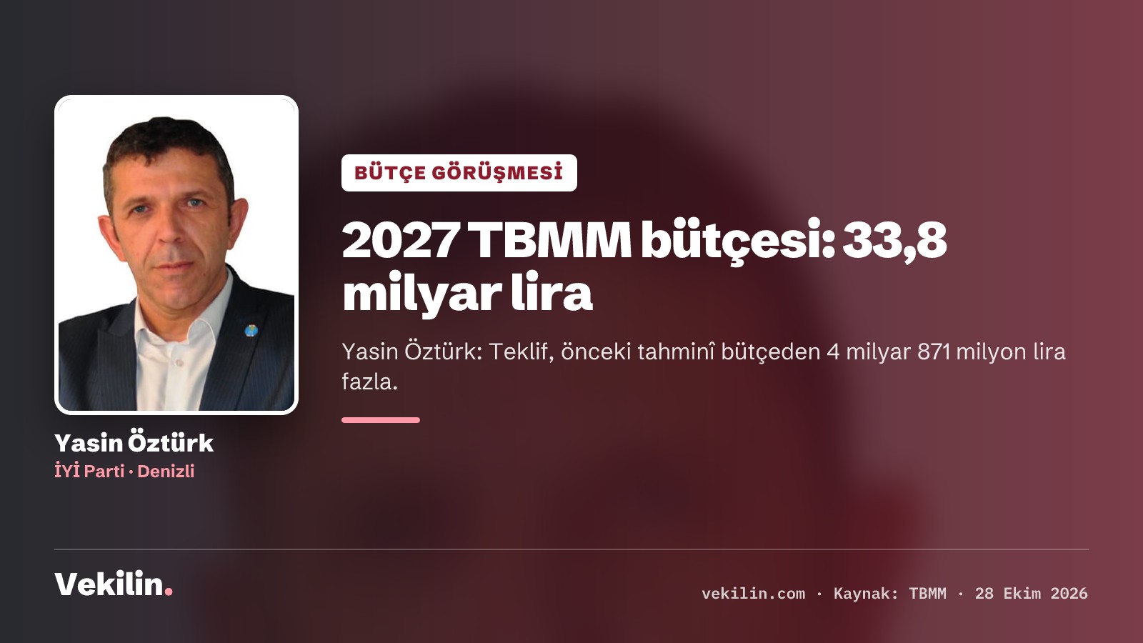 Yasin Öztürk: 'Hiçbir devlet kendini bölmeye çalışana bu ödülü vermez'