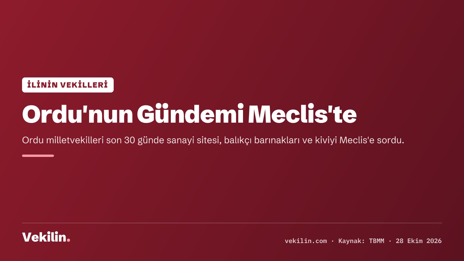 Ordu Milletvekilleri Sanayi Sitesi, Balıkçı Barınakları ve Kiviyi Meclis'e Taşıdı