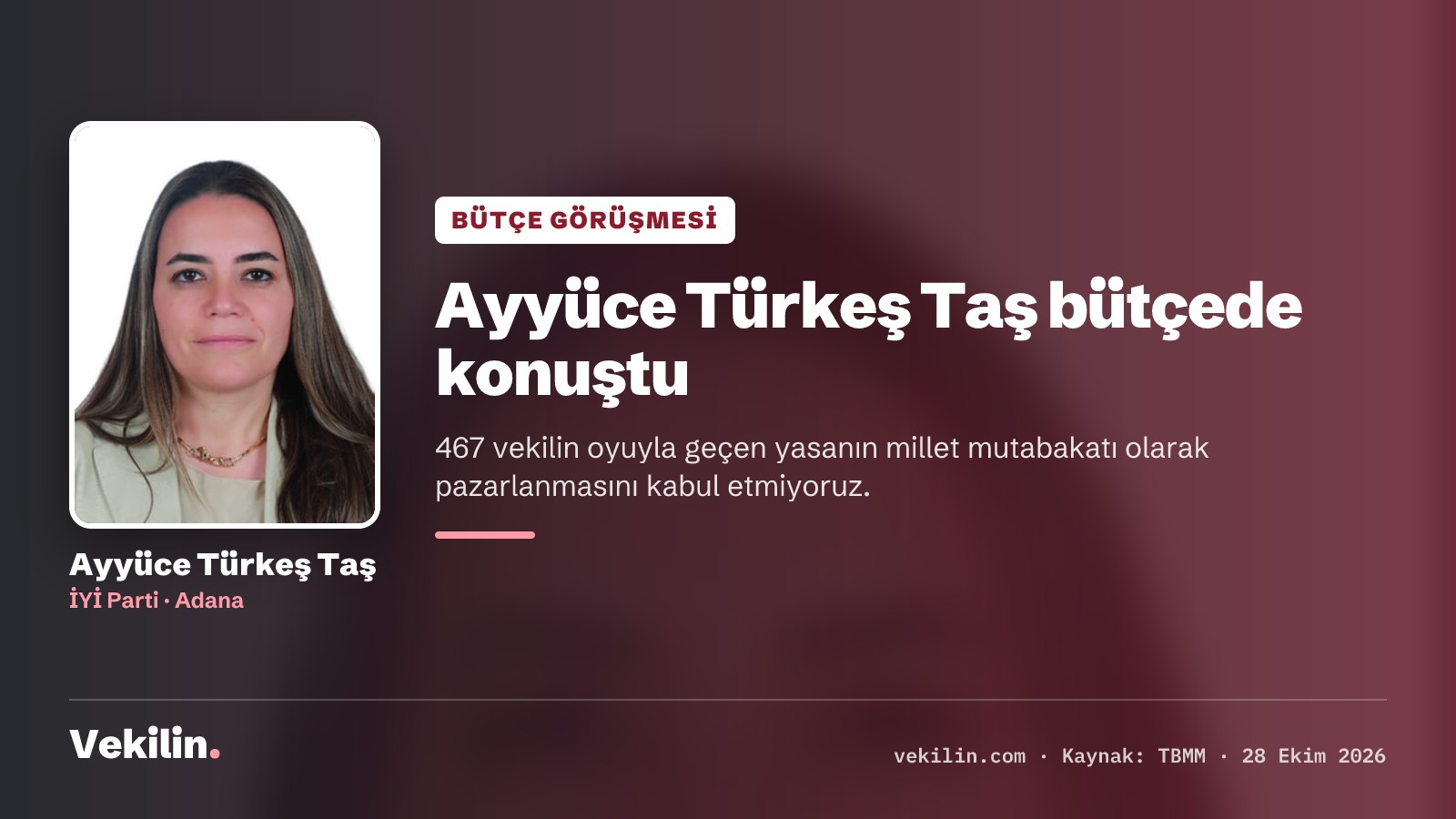 Ayyüce Türkeş Taş Plan ve Bütçe Komisyonunda konuştu