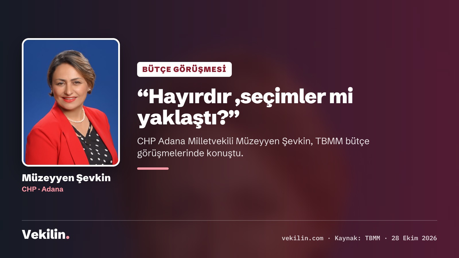 Müzeyyen Şevkin TBMM bütçesinde faiz ödemelerini ve personel haklarını eleştirdi