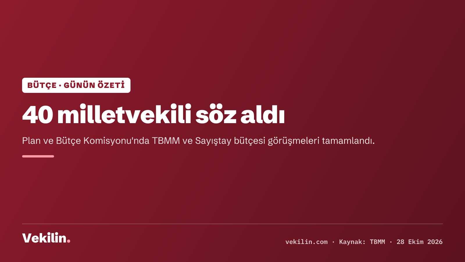 Komisyonda 40 vekil konuştu: TBMM ve Sayıştay'ın 2027 bütçe maratonu tamamlandı