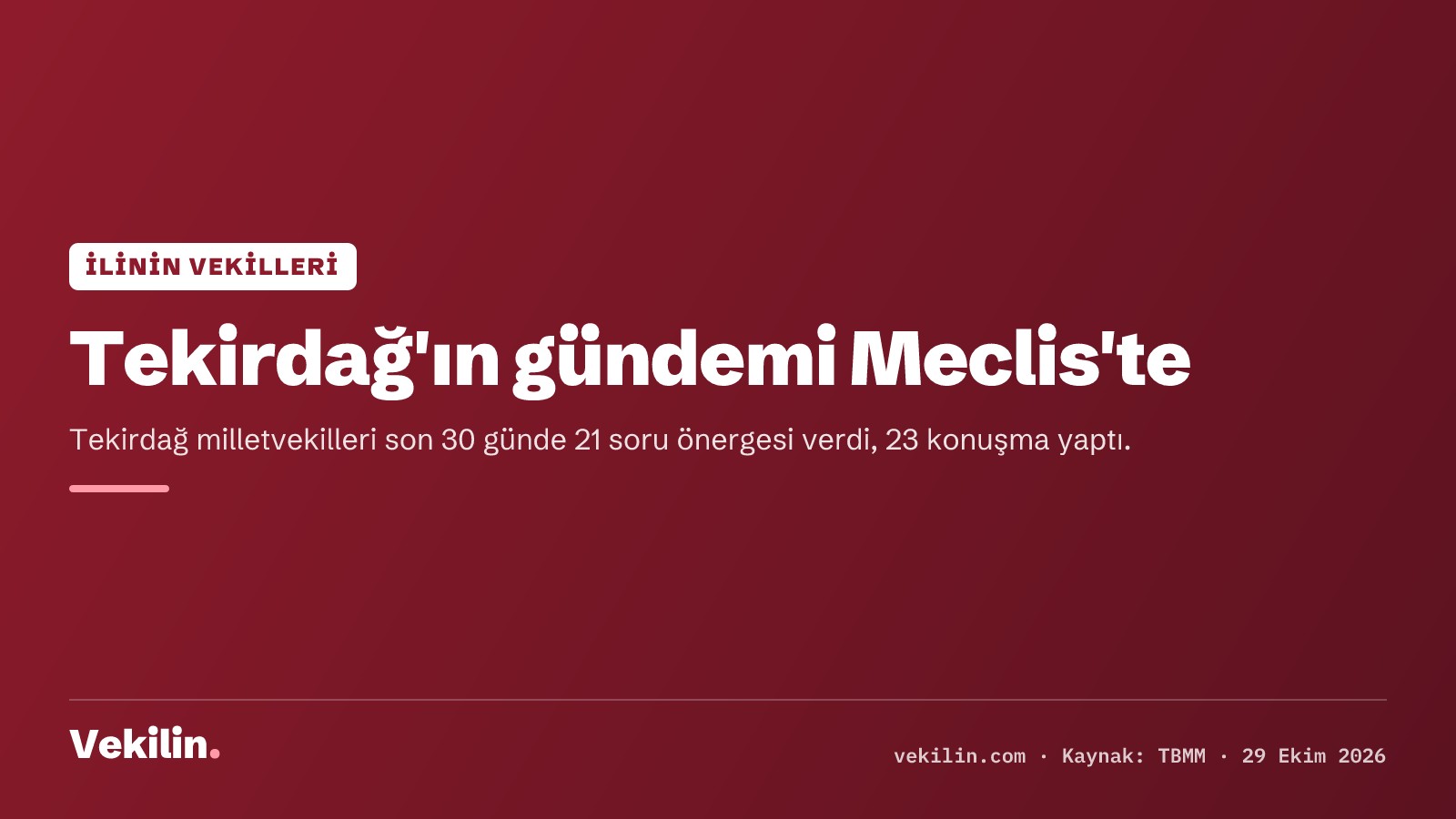 Tekirdağ milletvekilleri Meclis'te: İstisnai kadrolar, fonlar, POMEM ve tarım