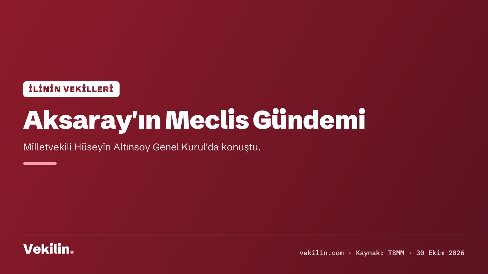 Aksaray Milletvekili Hüseyin Altınsoy Meclis'te fon krizi gündemini değerlendirdi