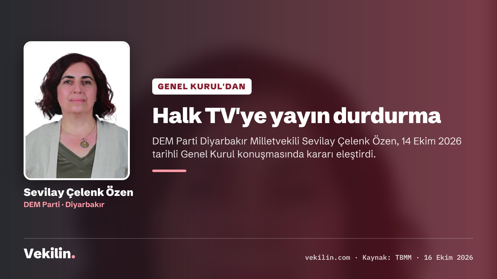 Sevilay Çelenk Özen: Halk TV'ye yayın durdurma 'el koymadır'