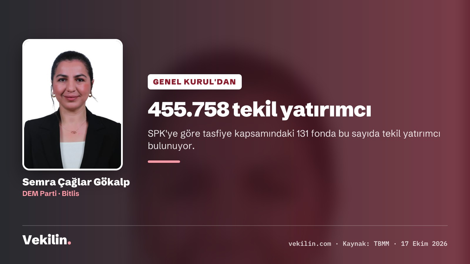 Semra Çağlar Gökalp: Yatırım fonu krizinde siyasi ve idari sorumluluk araştırılmalı