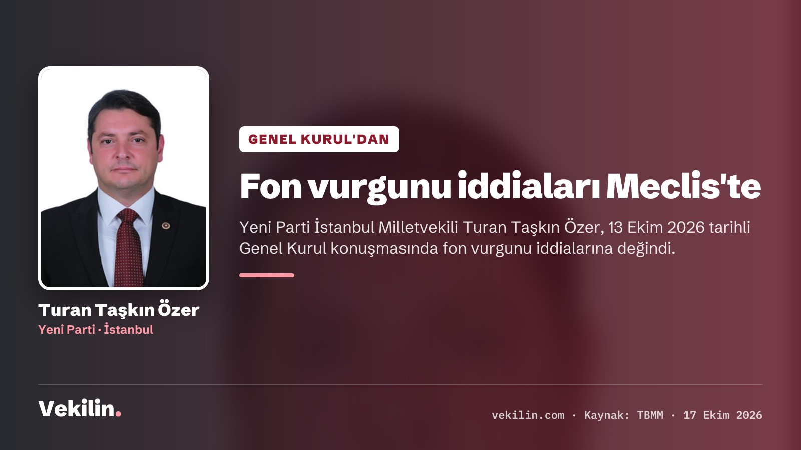 Turan Taşkın Özer: Fon vurgunu ve sorumluluk talebi